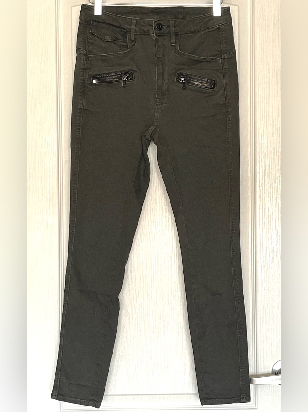G-STAR RAW Vin Zip Low Boyfriend Jeans Women Black Biker Moto Denim Pants